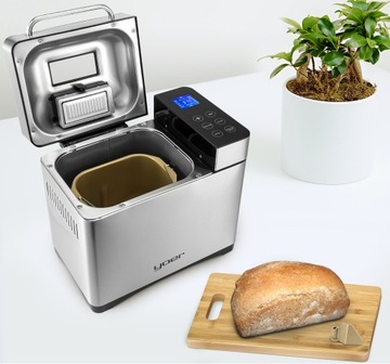 Wypiekacz do chleba Automat MENU PL Yoer INOX +Przepisy +19 programów +LODY