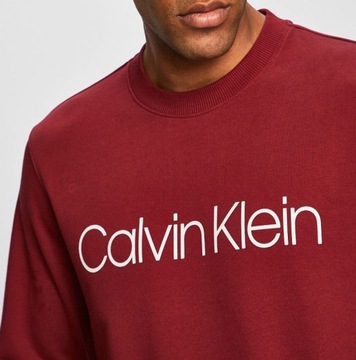 CALVIN KLEIN BLUZA COTTON LOGO CABERNET 641 XL