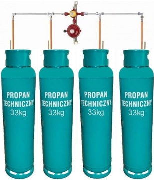 INSTALACJA GOK + 4 BUTLE GAZOWE 33 KG PROPAN BUTAN