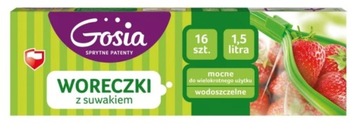WORECZKI z suwakiem DO ŻYWNOŚCI zamykaniem Gosia 1,5L 16szt