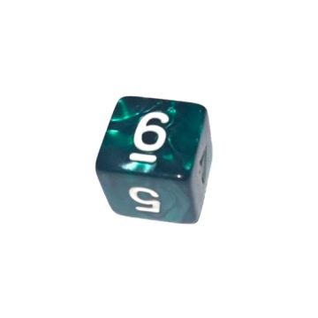 KOSTKA K6 1,6 CM RPG SZMARAGDOWY LABIRYNT KOŚĆ SZEŚCIOŚCIENNA