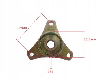 PIASTA KOŁA TYŁ ATV 17 FREZÓW 3x77mm QUAD 110-125