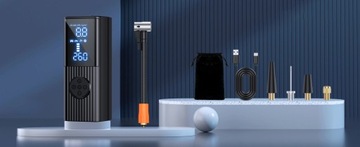 Портативный электрический воздушный насос черный 9000 мАч LCD CE