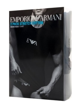 Męska koszulka z krótkim rękawem Emporio Armani 111267 CC715 Niebieski 2Pack