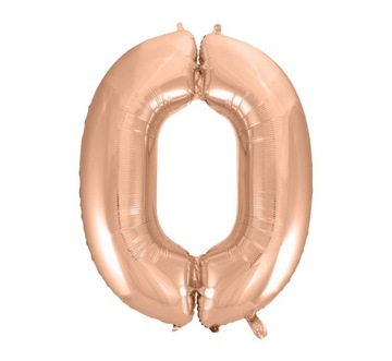 Balon 0 RÓŻOWO-ZŁOTY golden rose 3XL na hel litery