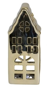 DOMEK DOM CERAMICZNY LED ŚWIECZNIK LAMPION FIGURKA CERAMICZNA NA PREZENT