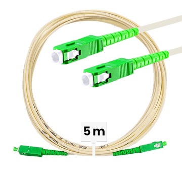 KABEL PATCHCORD ŚWIATŁOWÓD SM SC/APC 5m SIMPLEX