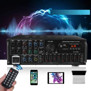 Digitální Stereo Zesilovač Bluetooth 2000 W, Vysoký Zesilovač S Dálkovým Ovládáním