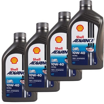 SHELL Advance Ultra 4T 10W40 4L (1l x 4) - olej motocyklowy