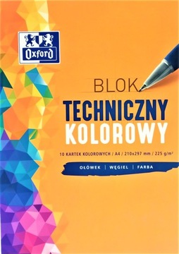 Blok techniczny Oxford A3 10 kartek kolorowy
