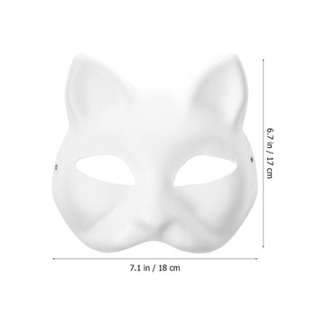 DIY BLANK CAT FACE MASK Маска Бумажные художественные маски