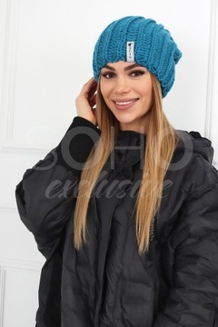 CZAPKA DAMSKA ZIMOWA NA ZIMĘ CIEPŁA WYGODNA GRUBA KOBIECA SPORTOWA KOL 2251