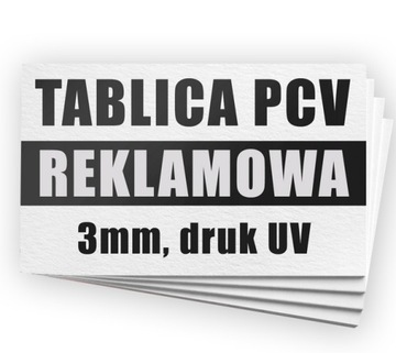 TABLICA reklamowa PCV 3mm 50x25cm UV