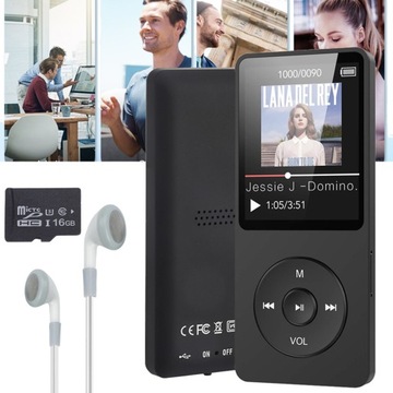 ODTWARZACZ MUZYKI ODTWARZACZ MP3 16GB BLUETOOTH ZE SŁUCHAWKAMI DLA DZIECI