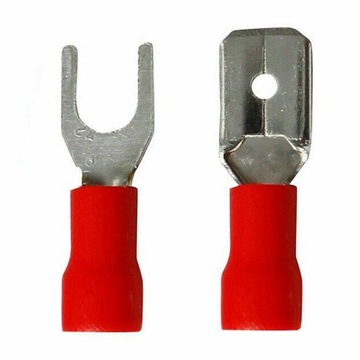 520 изолированных клемм для электрических проводов. Лопаточные разъемы.