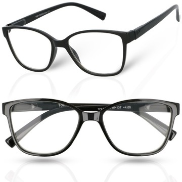 Okulary korekcyjne do czytania plusy +4.00
