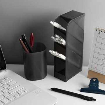 PIONOWY ORGANIZER BIURKOWY NA BIURKO CZARNY DUŻY DO PRACY NA DŁUGOPISY