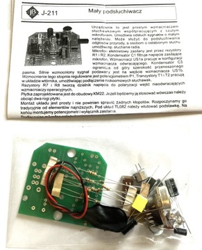 Mały podsłuchiwacz wzmacniacz słuchawkowy diy kit JABel