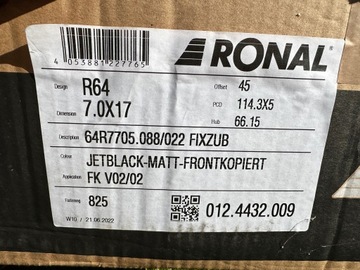ЛЕГКОСПЛАВНЫЕ ДИСКИ RONAL 114.3X5 17