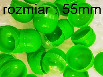 Kapsuła pusta 55 mm ZIELONA piłka kulka 100szt