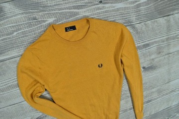 FRED PERRY Bawełniany Sweter Męski Premium / L