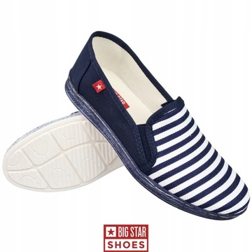 Tenisówki trampki damskie Big Star granatowe espadryle HH276002 37