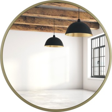 LUSTRO OKRĄGŁE ZŁOTE LOFT 60 CM