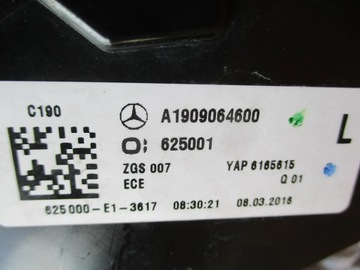 SVĚTLO ZADNÍ LEVÝ MERCEDES GT A190 AMG