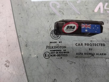 ALFA ROMEO 156 FACELIFT 03- SKLO (OKNO) PRAVÁ PŘEDNÍ