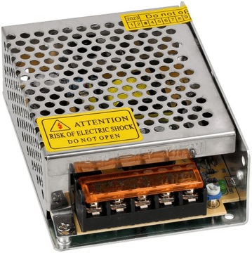 БЛОК ПИТАНИЯ СВЕТОДИОДОВ 12В 60ВТ 5А Модульный IP20 ДЛЯ СВЕТОДИОДНЫХ ПОЛОС охранного видеонаблюдения IP20