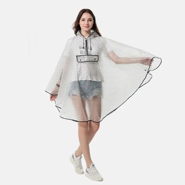 Пончо многоразовый водонепроницаемый EVA женский дождевик плащ мужской пончо с капюшоном