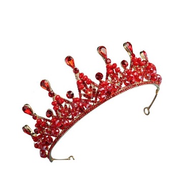 KORONA TIARA KORONA Z KAMIENIAMI ŚLUBNYMI AKCESORIA DO WŁOSÓW LUKSUSOWE NAKRYCIE GŁOWY