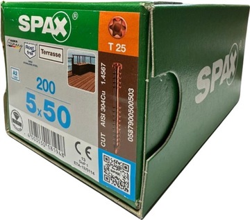 SPAX WKRĘTY TARASOWE 5x50MM A2 STARE ZŁOTO ANTYK