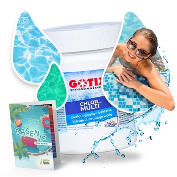 CHLOR do BASENU TABLETKI 20g do Dezynfekcji BASENU 20szt Chlortix Multi