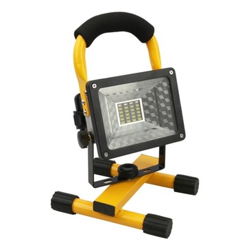 HALOGEN LED PRZENOŚNY 50W AKUMULATOROWY 2 ŁADOWARKI OGNIWA 18650 MOCNY