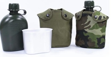 Столовая туристическая, 1л, с флягой и крышкой, Scout ESSENTIALS