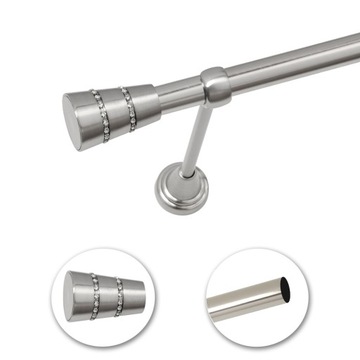 Karnisz pojedynczy 19 mm bez żabek 330 SOLID MID