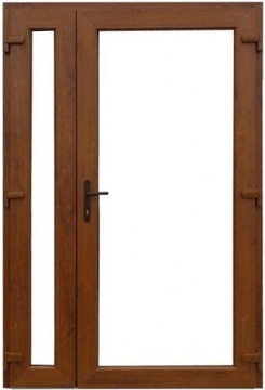 DRZWI ZEWNĘTRZNE PCV DWUSKRZYDŁOWE NA WYMIAR