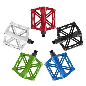 Плоские велосипедные педали, нескользящие, прочные, сверхлегкая горная платформа, синие.