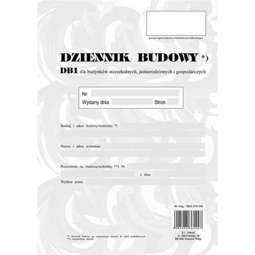 Dziennik Budowy WARTA DB1 215x305 32k