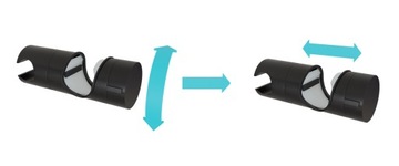 Держатель трубки для черной душевой штанги, регулируемый