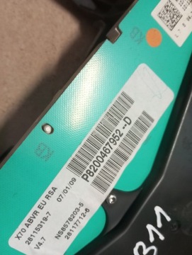 MASTER MOVANO II PŘÍSTROJOVÁ DESKA BUDÍKY 8200467952D 03-10