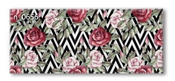 Panel szklany hartowany 120X50 RÓŻE do kuchni