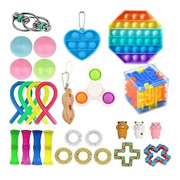 PUSH BUBBLE ZABAWKI ANTYSTRESOWE SENSORYCZNE 28zst
