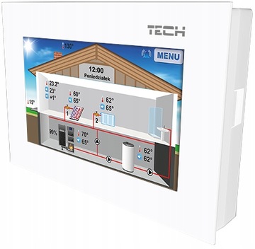 КОМНАТНЫЙ РЕГУЛЯТОР TECH ST-281 С RS-СВЯЗЬЮ