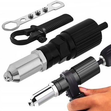 ЗАКЛЕПКА ЗАКЛЕПКА ДЛЯ ПЕРЕХОДНИКА ОТВЕРТКИ + 4 НАКОНЕЧНИКА