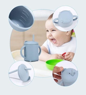 СИЛИКОНОВАЯ ДЕТСКАЯ ПОСУДА С ПРИСОСКОЙ 8 В 1