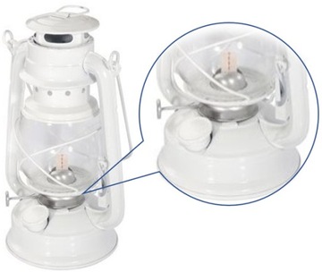 LAMPA NAFTOWA biała oryginalna 24cm