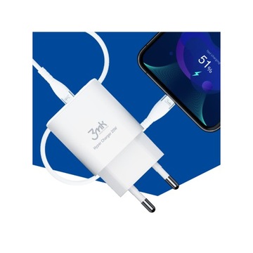 БЫСТРОЕ ЗАРЯДНОЕ УСТРОЙСТВО USB/USB-C - 3MK HYPER CHARGER 20W