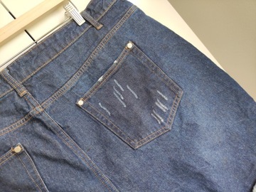 boohoo SPODENKI JEANSOWE DZIURY SZORTY 50